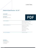 Material Specification HS-70: Coiled Tubes