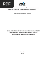 Qual A Contribuição Dos Escarabeíneos (Coleoptera Scarabaeidae Scarabaeinae) No Processo de Dispersão de Sementes Na Caatinga