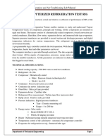 Title: Computerized Refrigeration Test Rig: Refrigeration and Air Conditioning Lab Manual