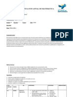 Planificación Anual de Matemática