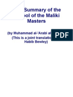 Fiqh Summary of The School of The Maliki Masters