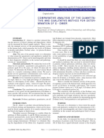 Comparative Analysis of The Quantitative and Qualitative Method For Determination of D - Dimer