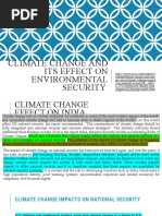 Climate Change and Its Effect On Environmental Security