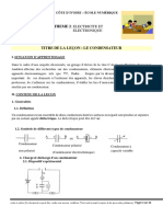 PC 1ère CD - P9,8 Le Condensateur