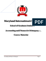 Accounting and Finance For Managers - Course Material PDF