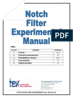 Notch Filter Experimental Manual F