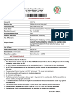 TTD Accommodation Receipt PDF