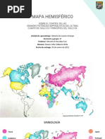 Mapa Hemisférico Sobre El Control de Las Grandes Potencias Imperialistas Del Último Cuarto de Siglo Ix y Principios Del Siglo XX