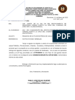 Oficio de Acta de Entrega de Evidencias 2023