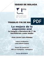 TFM La Mejora de La Expresión Oral PDF