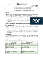 Cell Structure and Functions PDF