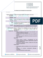 Ficha Técnica de Actividades de Capacitación PDF