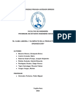 El Clima Laboral y Su Impacto en La Productividad de Una Organización