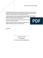 Carta de Recomendación PDF