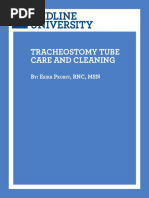 Tracheostomy Tubes Careand Cleaning