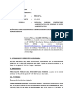 Demanda Contenciosa Administrativa Laboral de Nulidad de Resolucion Administrativa - Azalde