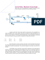 Directional Over Current Relay - Maximum Torque Angle