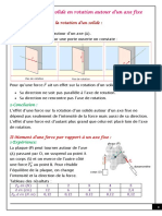 Equilibre D Un Solide en Rotation Autour D Un Axe Fixe Cours 1