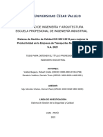 Sistema de Gestión de Calidad ISO 9001:2015