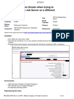 Exception Thrown When Trying To Communicate With Job Server On A Different Environment