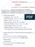 SOLUCIONES EJERCICIOS (Masa Atómica, Molecular y Mol) PDF