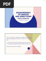 09 CE261 Measurement of Angles and Directions Sample Problems