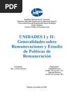 Asignación #1 (Unidad I. Generalidades Sobre Remuneraciones - Unidad II. Estudio de Políticas de Remuneración-Políticas Salariales)