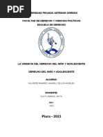 Ensayo Sobre La Vigencia Del Niño y Adolescente