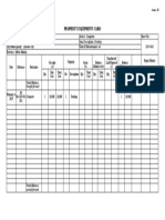 Property Equipment Card: Totals/Balances Brought Forward