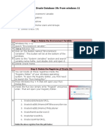 Uninstall Oracle Database 19c From Windows 11