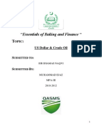 "Essentials of Baking and Finance ": US Dollar & Crude Oil