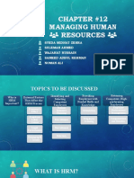 CHAPTER #12 Human Resources Management