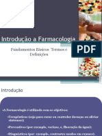 Introdução A Farmacologia: Fundamentos Básicos Termos e Definições