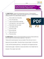 Identifying Demonstrative Pronouns Worksheet