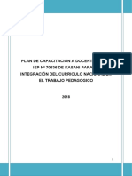 PLAN DE CAPACITACION DOCENTE Sobre CNEB