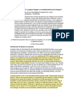 Muriel Dimen, Ph. D. Lapsus Linguae o Un Deslizamiento de La Lengua.