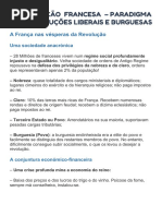 A Revolução Francesa - Paradigma Das Revoluções Liberais e Burguesas