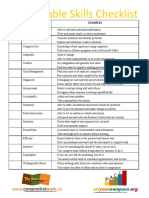 Transferable Skills Checklist