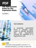 Computing Test Statistic