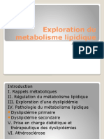 Exploration Du Metabolisme Lipidique