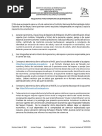 Requisitos para Apertura de Expediente