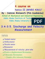 3.4 Discharge and Velocity Measurement