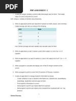 PHP Assignment 1 Basic Programming