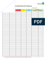 Gas Testing Form