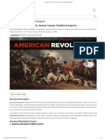 American Revolution 1776, History, Causes, Timeline & Impacts