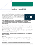 Plano de Aula Educacao Fisica 6 Ao 9 Ano BNCC