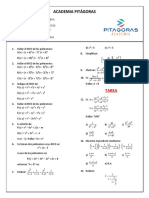 Ejercicios Algebra 2 Pitagoras