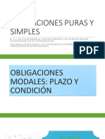 Obligaciones Puras y Simples - Modales