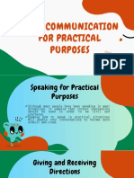 Oral Communication For Practical Purposes