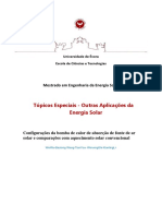 Configurações Da Bomba de Calor de Absorção de Fonte de Ar Solar e Comparações Com Aquecimento Solar Convencional